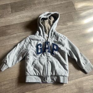 GAP Gray Zip-Up Hoodie with Logo
